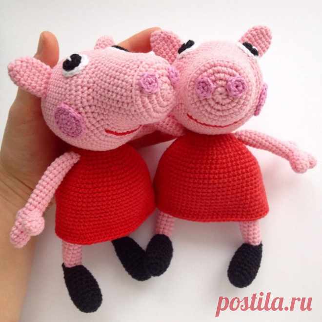 Вязаная игрушка Свинка Пеппа крючком: схема, описание