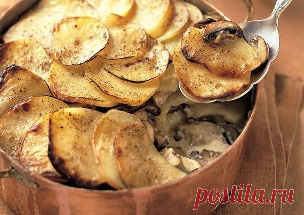 Грибная запеканка с картофелем