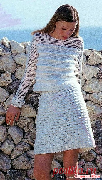 . Нарядный белый костюм. - Все в ажуре... (вязание крючком) - Страна Мам
