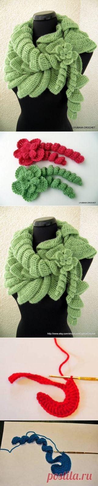 СПИРАЛЬНЫЙ ЧУДО-ШАРФ! | Варварушка-Рукодельница