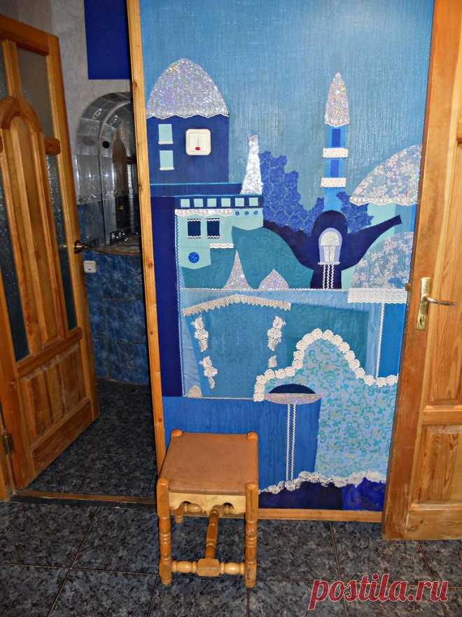 Декупаж коридора обрезками ткани | Своими руками