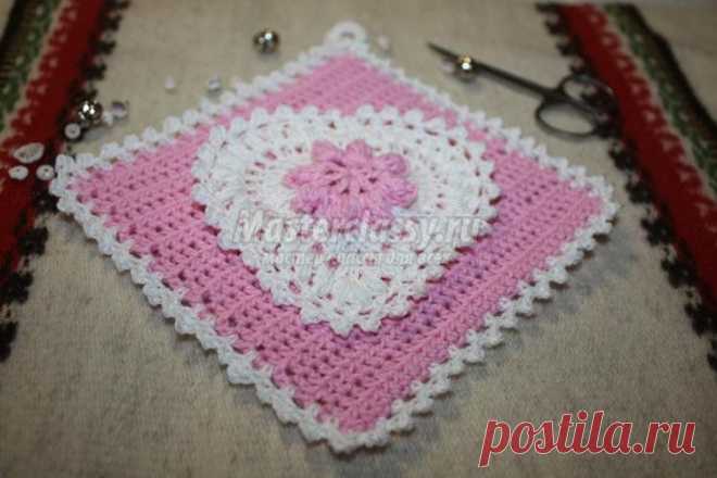 Вязаная прихватка с сердечком ко Дню Святого Валентина. Мастер-класс с пошаговыми фото