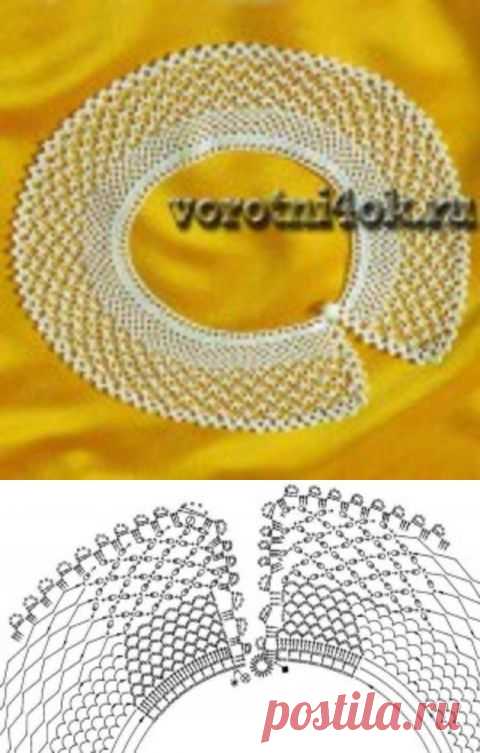 ВОРОТНИК - СОЛОМОНОВЫ ПЕТЛИ КРЮЧКОМ. | Варварушка-Рукодельница