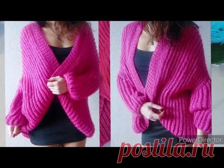 КАРДИГАН АНГЛИЙСКОЙ РЕЗИНКОЙ ИЗ МОХЕРА