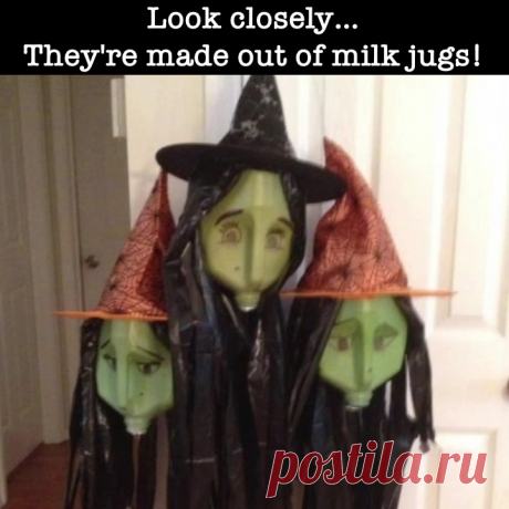 The Blogette - LOOK! Milk jug witches!...