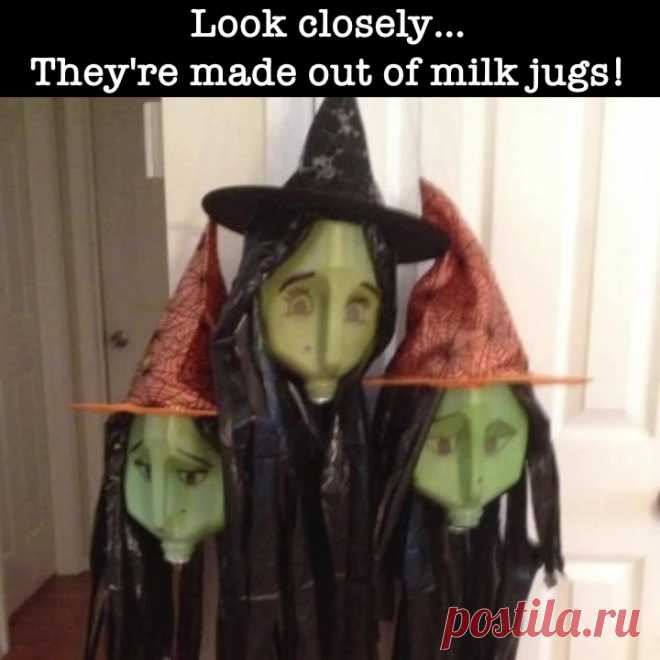 The Blogette - LOOK! Milk jug witches!...