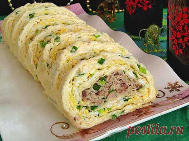 Рулет из лаваша «Мимоза». Все просто и очень вкусно! - Кулинар и Я
