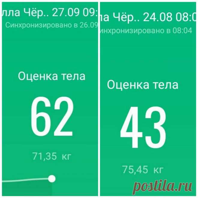 С помощью умных весов мой отчёт о результате дробного питания за месяц, показатели радуют
Уже почти месяц питаюсь дробно, правда иногда отступаю от правил, но быстро исправляюсь. Собрала результаты за этот месяц с помощью умных весов и вот что по весу: Слева сегодня, справа месяц назад. Слева сегодня, справа месяц назад. Минус четыре килограмма за месяц , но плюс ко всему, радует оценка тела (была 43, сегодня уже 62) […]
Читай пост далее на сайте. Жми ⏫ссылку выше