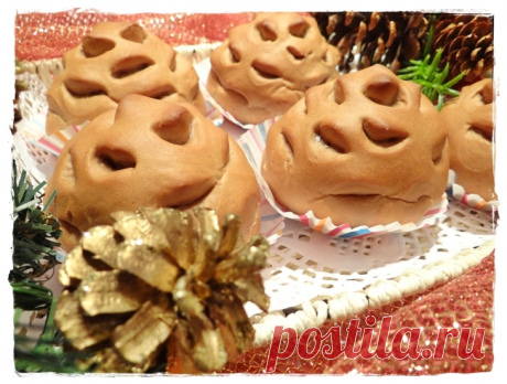 Булочки Шишки с ореховой начинкой