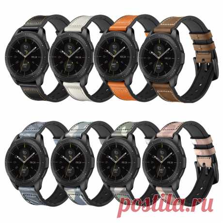 Bakeey 20/22mm Width Universal Pure Sports Genuine Leather + Silicone Watch Band - US$17.49