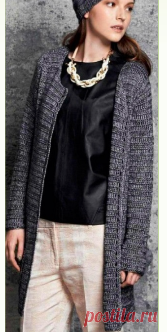 Вязаные пальто и шапка