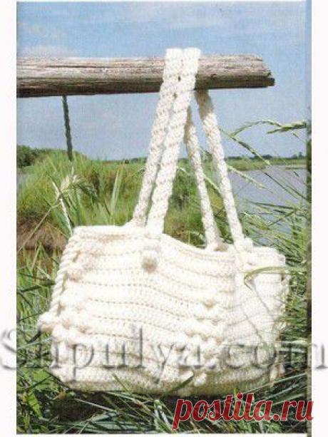 Кремовая сумка, вязаная крючком — Шпуля - сайт о вязании