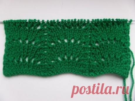 Узор"Мережка". Вязание спицами.