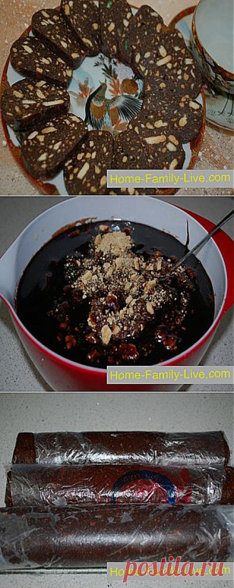 Кулинарные рецепты Шоколадная колбаса &amp;raquo; Кулинарные рецепты