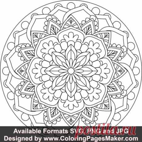 SVG Mandala Art #137 &amp;#8211; ColoringPagesMaker