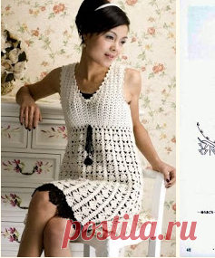 Березка - платье-сарафан крючком