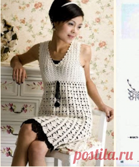 Березка - платье-сарафан крючком