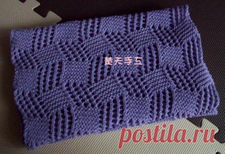 Шарф-хомут-снуд ажурный. Схема.