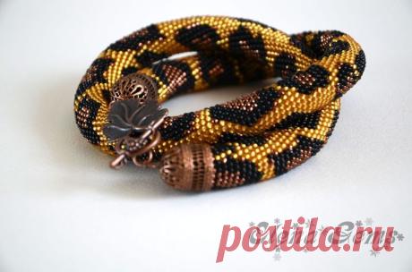 Bead crochet rope - The leopard