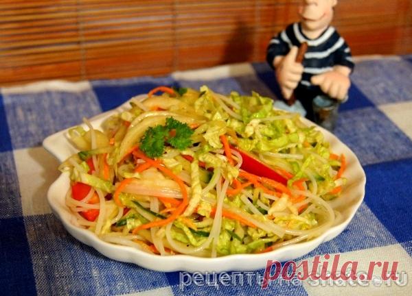 Салат с фунчозой и овощами − Кулинарный сайт Шате