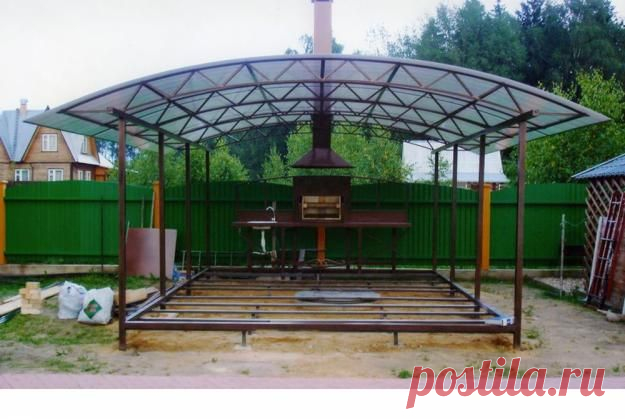 👍Беседки для дачи из поликарбоната - схема беседки своими руками
