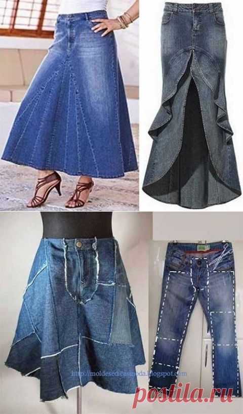 Как выкроить юбку из джинсов | Искусница