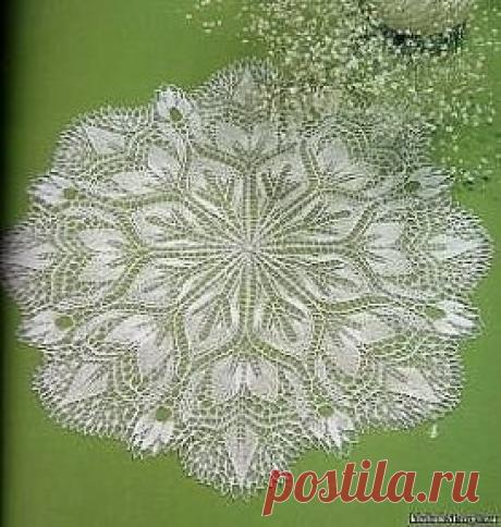 КРАСИВАЯ САЛФЕТКА СПИЦАМИ
