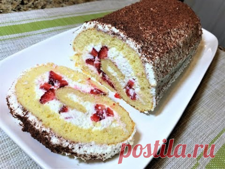 Простой Рулет на Сгущённом Молоке. Это безумно вкусно, попробуйте!