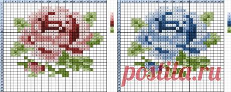 схемы роз для вышивки миниатюр | biser.info - всё о бисере и бисерном творчестве