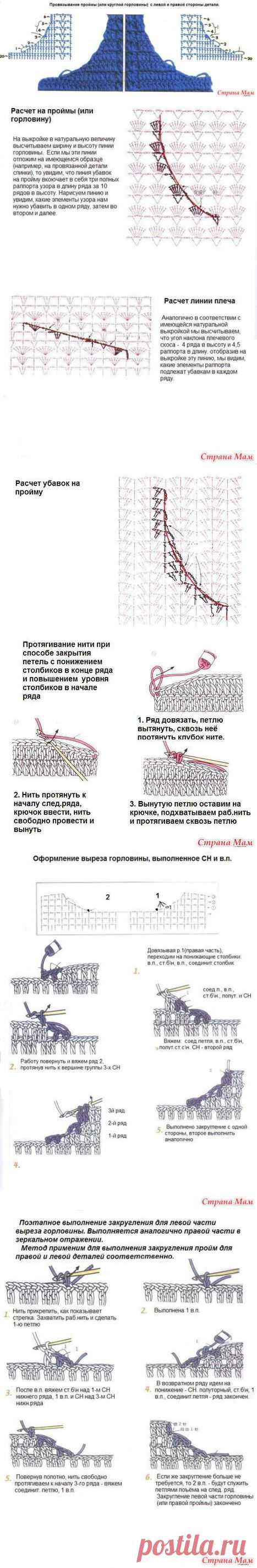Убавки и прибавки для крючка (помощь для тех кто вяжет крючком)