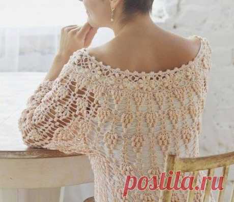 Красивый ажурный узор крючком | АЖУР - схемы узоров