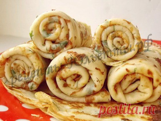 Блинчики с зеленью и сыром | Рецепты Юльетты