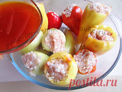 Как приготовить фаршированный перец в микроволновке: рецепт с фото