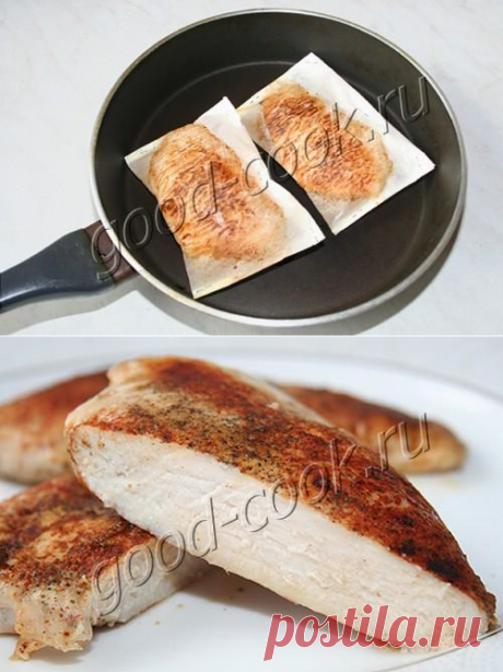 Куриное филе, жаренное в пергаменте, рецепт приготовления