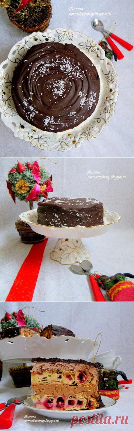 Cake Christmas tree stump - Торт &quot; Новогодний пенек&quot; .Рецепт № 3 ФМ &quot; Корзина подарков для НГ&quot; - Le gout de la vie