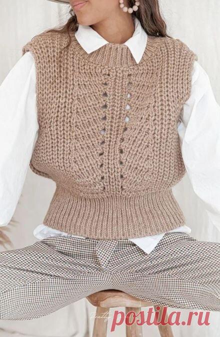 25 стильных и элегантных моделей жилетов спицами для современных женщин | Своими руками | Дзен