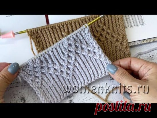 Интересный узор спицами из книги Хитоми Шида
Видео: http://womanknits.ru/uzory-vyazaniya/spicami/interesnyj-uzor-iz-knigi-khitomi-shida-spisami