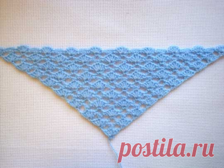 Подборка схем крючком для шали с угла