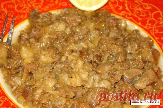 Рецепт: Жареное мясо с лимонным соусом