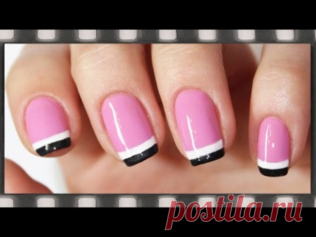 Двойной френч. Красивый маникюр | Nail art: Double Color French Manicure
