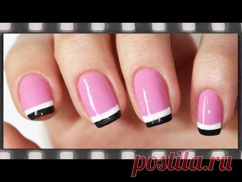 Двойной френч. Красивый маникюр | Nail art: Double Color French Manicure