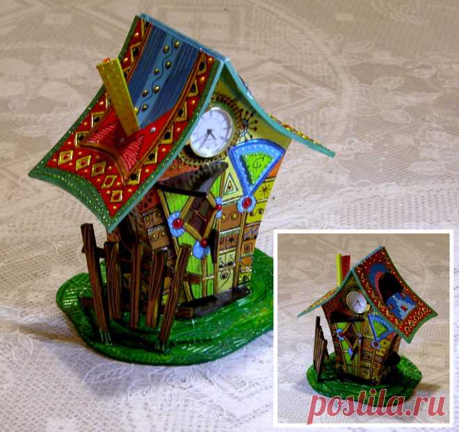 Сказочный домик.
Ночничек с часиками.
Высота - 17 см.
Цена: 84$