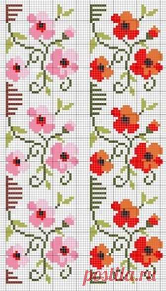 Flowers cross stitch.