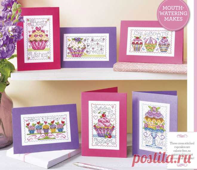 Журнал The World of Cross Stitching 259'2017 "Cupcake Card"
3293x2848