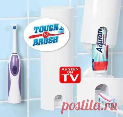 Дозатор для зубной пасты TOUCH N BRUSH
Революционно новый дозатор для зубной пасты. 
Touch N Brush работает от одного касания руки! 
Это идеальный способ дозировать количество зубной пасты и не утруждать себя выдавливанием пасты в ручную!

Преимущества дозатора Тач-н-Браш:
Одно легкое движение и четкая полоса зубной пасты выходит быстро и в нужном количестве.
Не теряются излишки зубной пасты.
Можно разместить в него зубную пасту любой величины.
Не занимает много места в ванной комнате.
