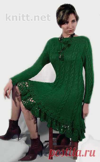 Зелёное платье | knitt.net | Все о вязании