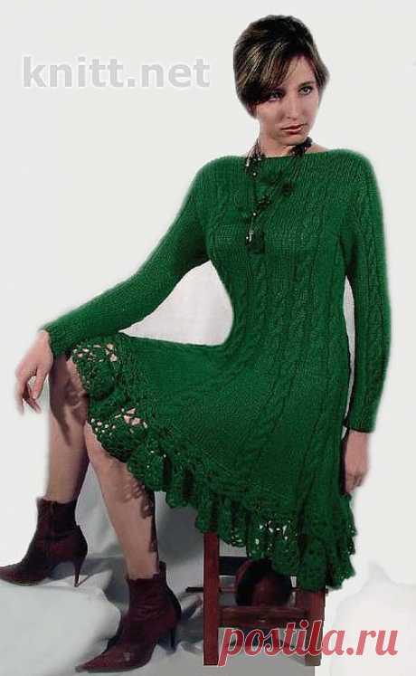 Зелёное платье | knitt.net | Все о вязании