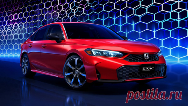 Honda Civic hybrid 2025 с новыми крутыми колесами