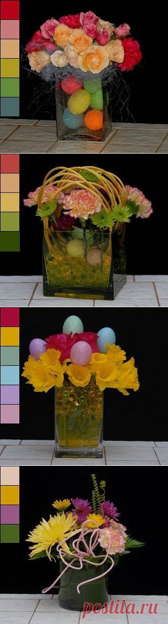 Советы по составления композиций из цветов к празднику Пасхи