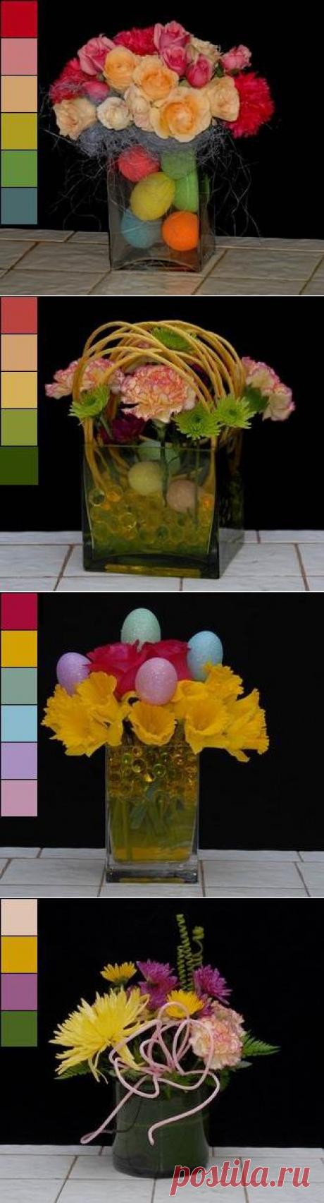 Советы по составления композиций из цветов к празднику Пасхи